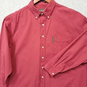 Abercrombie & Fitch The Big Shirt Red Button Down Long Sleeve Mens XL Y2K Era